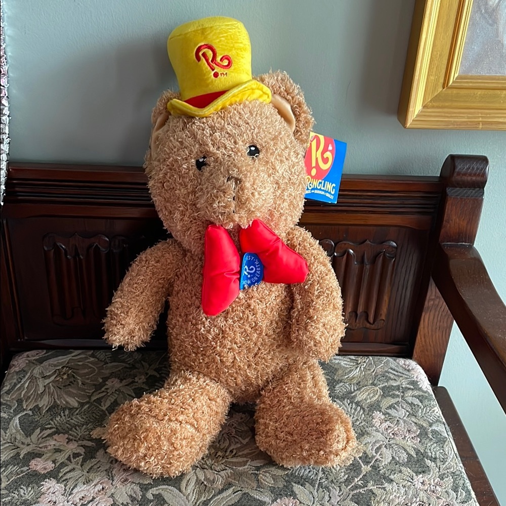 Ringling Bros and Barnum & Bailey Brown Teddy Bear with Red Bow Tie